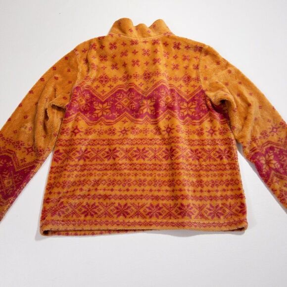 Vtg 90s Talbots Petites Fleece Sweater Womens Medium 1/4 Zip Jacket Made in USA - Picture 8 of 13